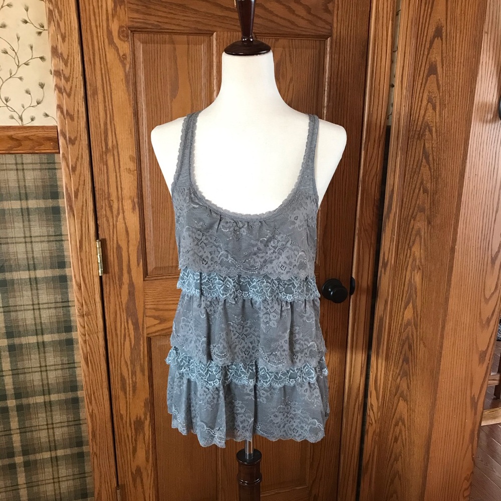 Abercrombie & Fitch Layered Lace Tank - Size L